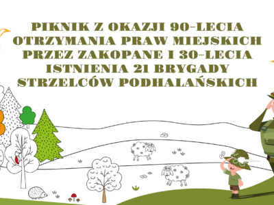 Obraz przedstawiający: Piknik z okazji 90-lecia otrzymania Praw Miejskich przez Zakopane i...
