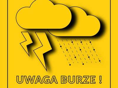 Obraz przedstawiający: Uwaga! Burze