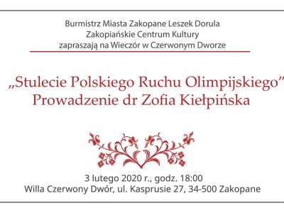 Obraz przedstawiający: Wieczór w Czerwonym Dworze z dr Zofią Kiełpińską