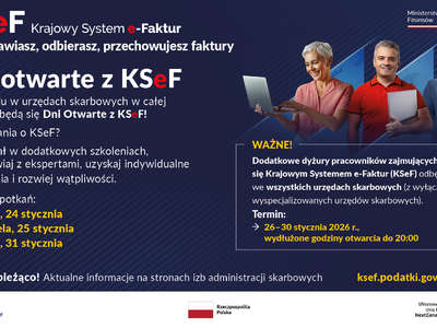 Obraz przedstawiający: Dni otwarte na temat Krajowego Systemu e-Faktur