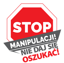 Obraz przedstawiający: STOP MANIPULACJI – NIE DAJ SIĘ OSZUKAĆ!