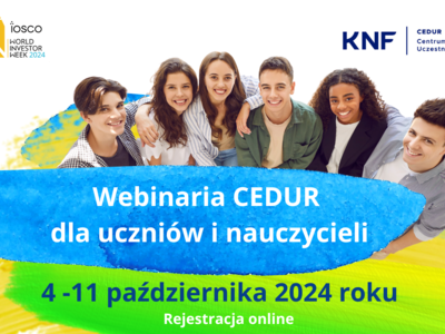 Obraz przedstawiający: Webinar CEDUR dla uczniów i nauczycieli