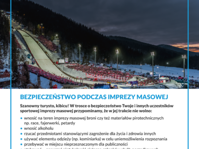 Obraz przedstawiający: Puchar Świata FIS w skokach narciarskich - zasady bezpieczeństwa