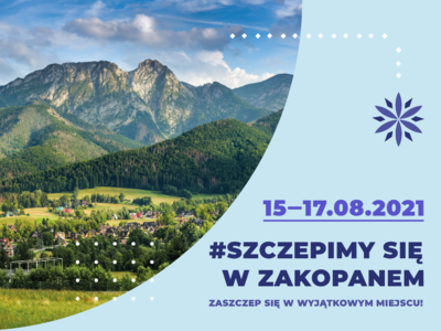 Obraz przedstawiający: Szczepimy się w Zakopanem 15-17 sierpnia