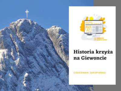 Obraz przedstawiający: Historia krzyża na Giewoncie