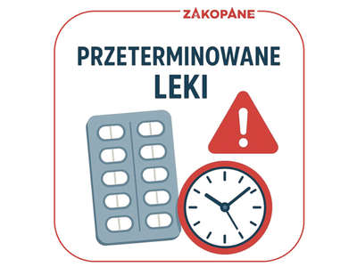 Obraz przedstawiający: Informacja o punktach, w których można oddać przeterminowane leki