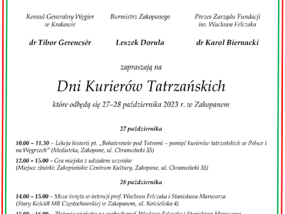 Obraz przedstawiający: Dni Kurierów Tatrzańskich