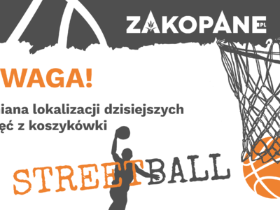 Obraz przedstawiający: Zmiana lokalizacji dzisiejszych zajęć z koszykówki
