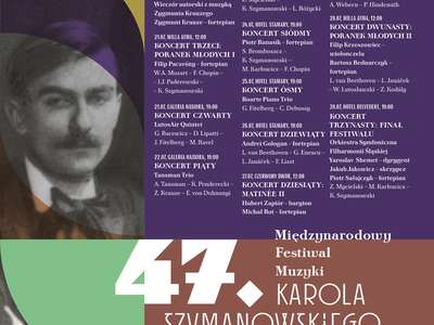 Obraz przedstawiający: 47. Festiwal Muzyki Karola Szymanowskiego