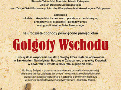 Obraz przedstawiający: Zakopane pamięta. Golgota Wschodu