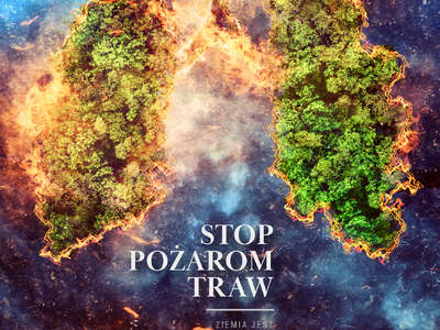 Obraz przedstawiający: Stop pożarom traw
