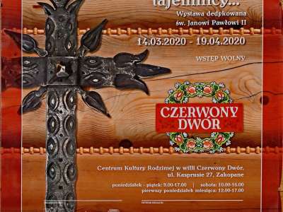Obraz przedstawiający: Wystawa pasyjna w Centrum Kultury Rodzimej w Willi Czerwony Dwór...