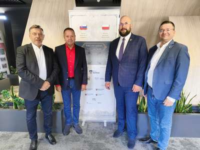 Obraz przedstawiający: Spotkanie burmistrzów Zakopanego i Popradu