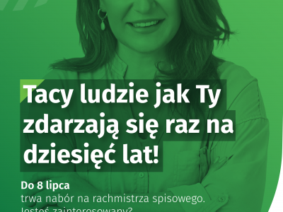 Obraz przedstawiający: Nabór kandydatów na rachmistrza terenowego