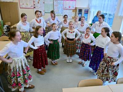 Obraz przedstawiający: Warsztaty regionalne w szkole na Olczy