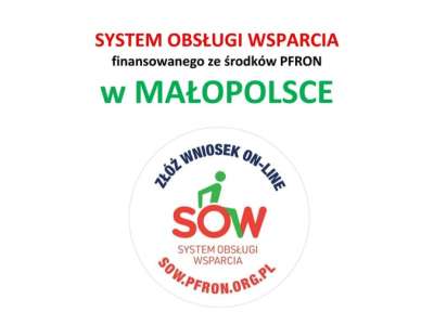 Obraz przedstawiający: SOW - Systemie Obsługi Wsparcia finansowanego ze środków PFRON