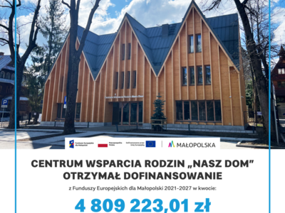 Obraz przedstawiający: Zakopane uruchamia rekrutację do Centrum Wsparcia Rodzin „Nasz Dom”