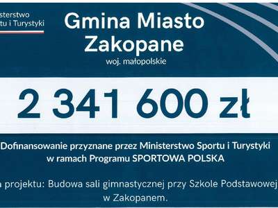 Obraz przedstawiający: Dofinansowanie w ramach programu Sportowa Polska