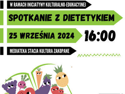Obraz przedstawiający: Zapraszamy na spotkanie z dietetykiem