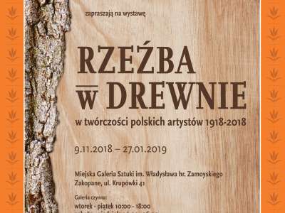 Obraz przedstawiający: Rzeźba w drewnie w twórczości polskich artystów 1918-2018