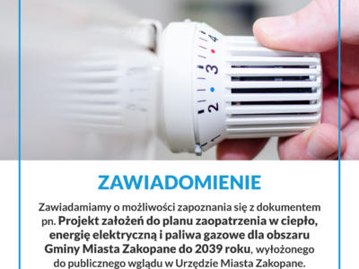 Obraz przedstawiający: Konsultacje społeczne projektu założeń do planu zaopatrzenia w ciepło