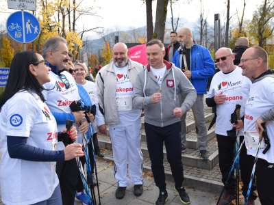 Obraz przedstawiający: Marsz TAK dla transplantacji z udziałem Prezydenta RP