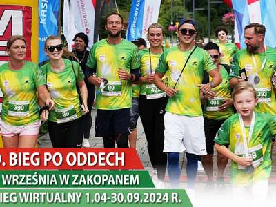 Obraz przedstawiający: 1 września w Zakopanem wystartuje 9. Bieg po Oddech