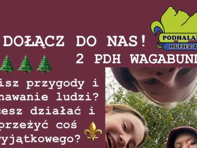 Obraz przedstawiający: 2PDH WAGABUNDY ogłasza NABÓR do drużyny