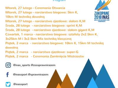 Obraz przedstawiający: Polacy z szansami na medale w narciarskich Mistrzostwach Świata INAS...