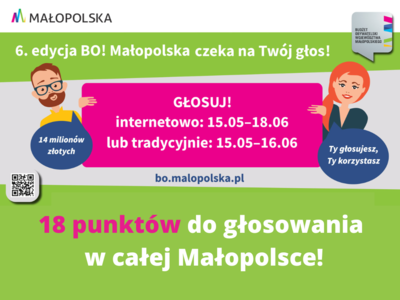 Obraz przedstawiający: BO Małopolska: Pomóż nam rozdzielić 14 mln zł na dobre...