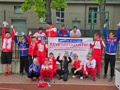 Obraz przedstawiający: HANDICAP z workiem medali w lekkoatletycznych Mistrzostwach Małopolski 2025
