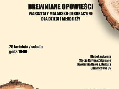 Obraz przedstawiający: Zapraszamy na wyjątkowe warsztaty dla dzieci pt. „Drewniane opowieści”!