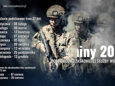 Obraz przedstawiający: Dołącz do armii – zacznij od Dobrowolnej Zasadniczej Służby Wojskowej 