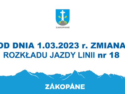 Obraz przedstawiający: Nowy rozkład jazdy linii autobusowej nr 18
