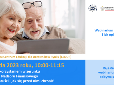 Obraz przedstawiający: Webinarium dla seniorów i ich opiekunów