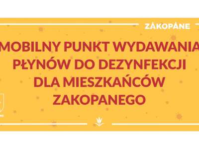 Obraz przedstawiający: Mobilne punkty wydawania płynów do dezynfekcji