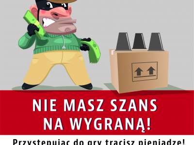 Obraz przedstawiający: Nie daj się nabrać na grę w trzy kubki!