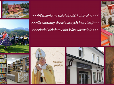 Obraz przedstawiający: Wznawiamy działalność kulturalną