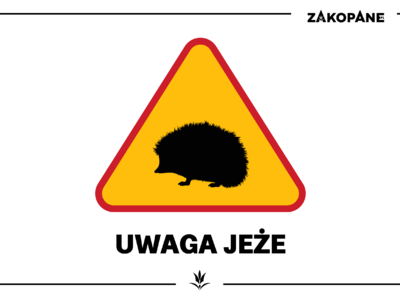 Obraz przedstawiający: Uwaga na jeże