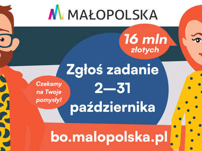 Obraz przedstawiający: BO Małopolska: Pomóż nam wydać 16 mln zł!