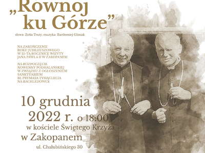Obraz przedstawiający: Oratorium Bachledowiańskie "Równoj ku Górze"