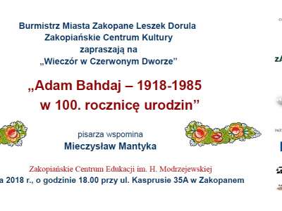 Obraz przedstawiający: Adam Bahdaj – w 100. rocznicę urodzin