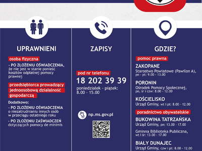 Obraz przedstawiający: Nieodpłatna pomoc prawna, nieodpłatne poradnictwo obywatelskie oraz nieodpłatne mediacje