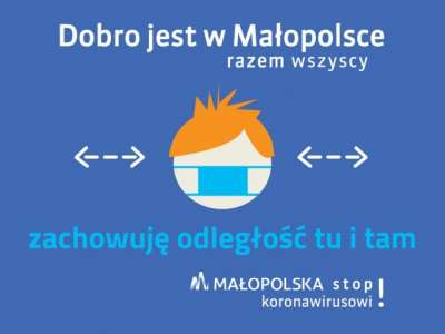 Obraz przedstawiający: Dobro jest w Małopolsce. Stop koronawirusowi