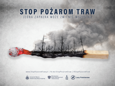 Obraz przedstawiający: Stop pożarom traw!