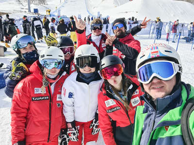 Obraz przedstawiający: Snowboardziści AZS Zakopane startowali w zawodach FIS w Gruzji i...