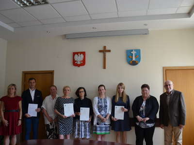 Obraz przedstawiający: Ślubowanie nowych urzędników