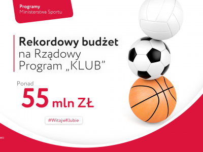 Obraz przedstawiający: Rekordowy budżet na Rządowy Program KLUB
