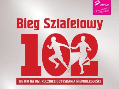 Obraz przedstawiający: Bieg sztafet 102 km na 102. Rocznicę Odzyskania Niepodległości