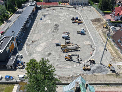 Obraz przedstawiający: Stadion przy ul. Orkana w Zakopanem coraz bliżej ukończenia –...